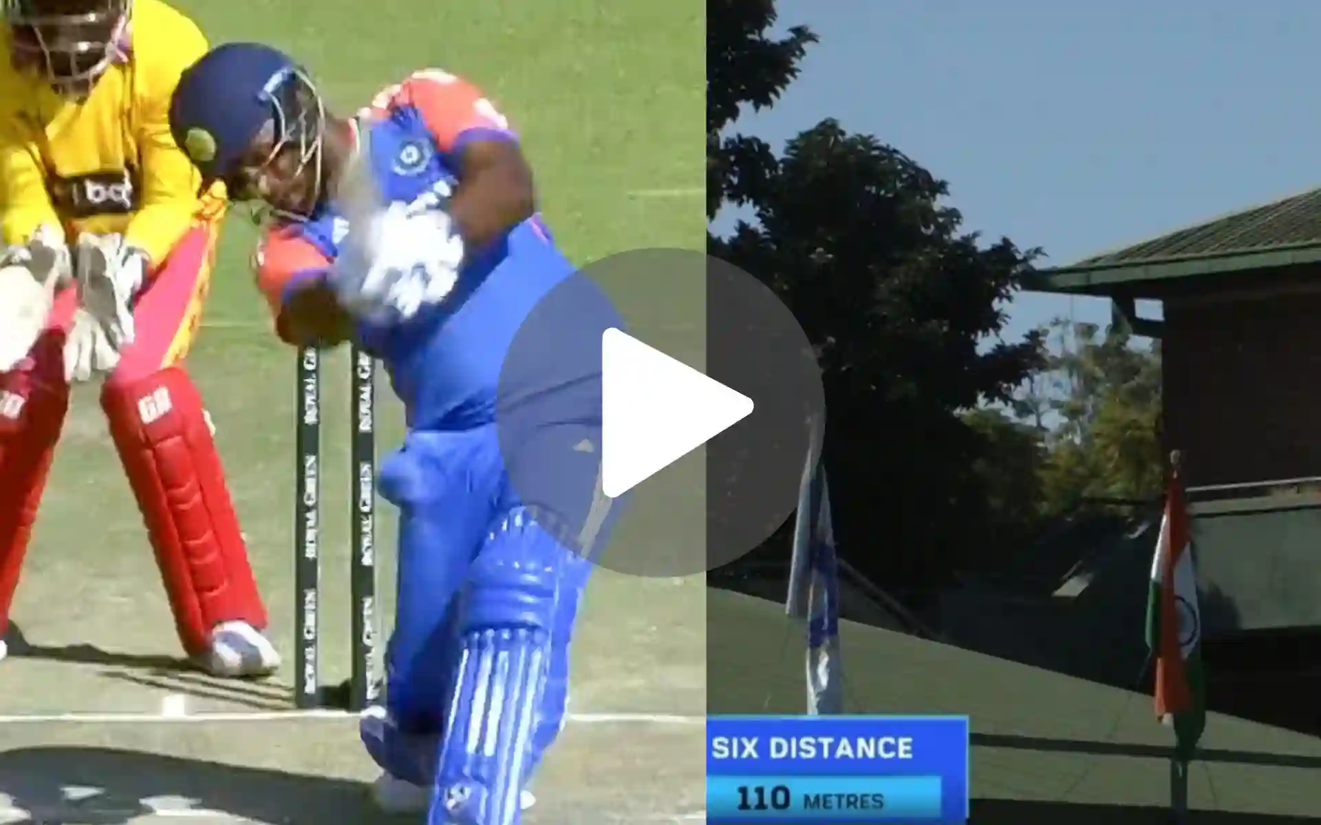 [Watch] Sanju Samson's Stand And Deliver 110-Metre Six Out Of The Ground Vs ZIM